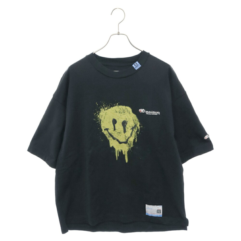 MIHARA YASUHIRO(ߥϥ䥹ҥ) :46 Smily Face Printed Tee ޥ ե ե ڥ T Ⱦµåȥ ֥å A11TS691-0šۡAۡڥ顼֥åۡڼ谷ŹBRINGŹ