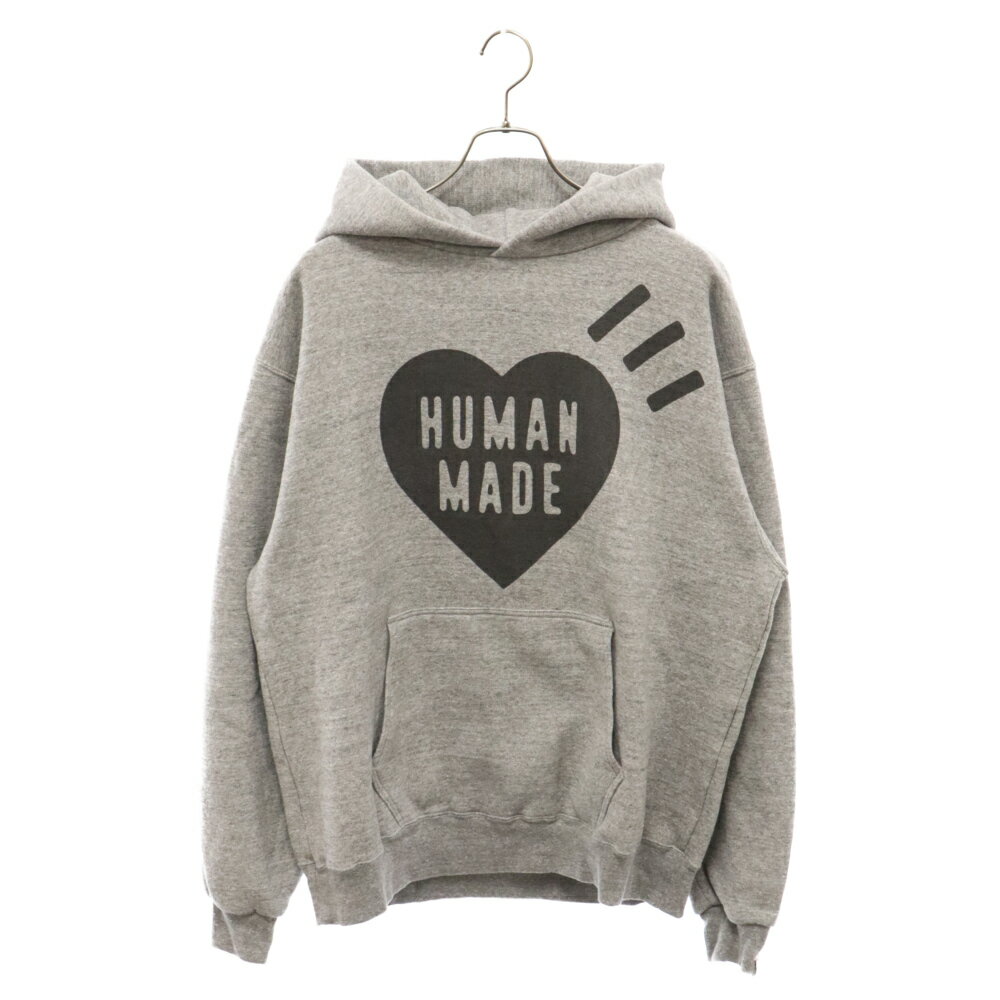 HUMAN MADE(ヒューマンメイド)HEART HOODED SWEATSHIRT ハートロゴプルオーバーフーディー パーカー グレー ブランド HUMAN MADE 品名 HEART HOODED SWEATSHIRT ハートロゴプル...