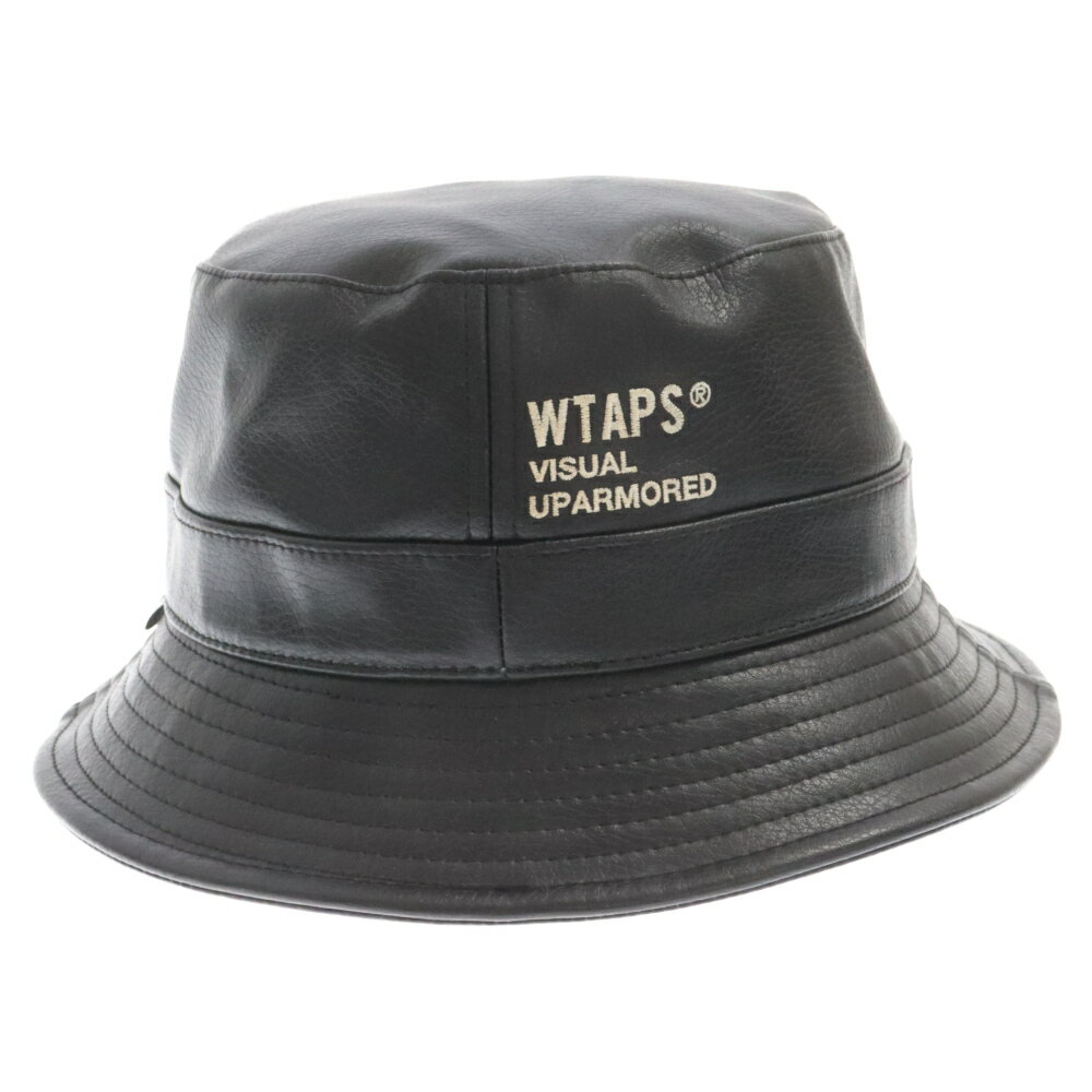 WTAPS(ダブルタップス) サイズ:1 22AW BUCKET 02 HAT フェイクレザー バケットハット ブラック 帽子 222HCDT-HT10【中古】【程度B】【カラーブラック】【オンライン限定商品】