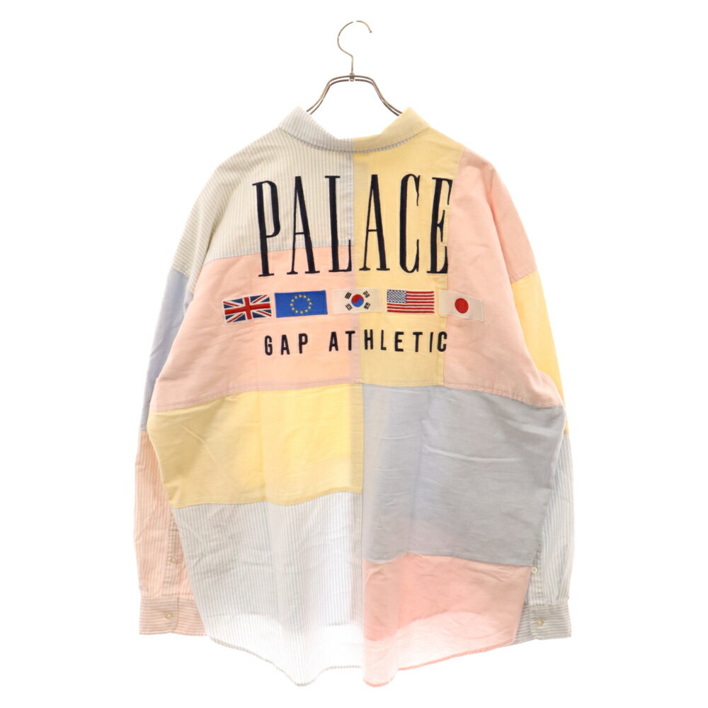 Palace Skateboards(パレススケートボーズ) サイズ:XL 24SS×GAP Drop Shoulder Oxford Shirt ギャップ ロゴ刺繍 ドッキング ドロップショルダー オックスフォード 長袖シャツ マルチ 427467【中古】【程度A】【カラーマルチカラー】【取扱店舗BRINGアメリカ村店】