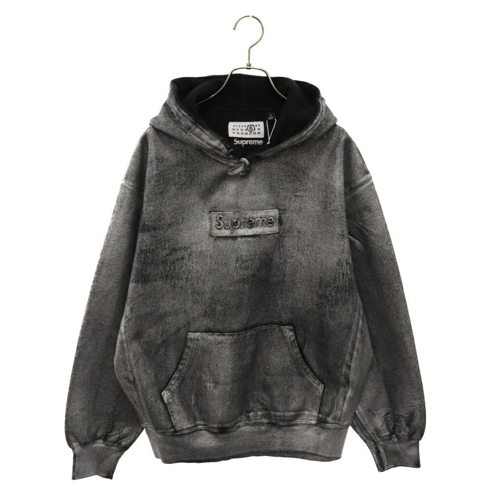 SUPREME(シュプリーム) サイズ:S 24SS×MM6 Maison Margiela Foil Box Logo Hooded Sweatshirt エムエムシックス メゾンマルジェラ フォイルボックスロゴプルオーバーパーカー フーディー【新古品/中古】【程度S】【カラーブラック】【取扱店舗名古屋】のサムネイル