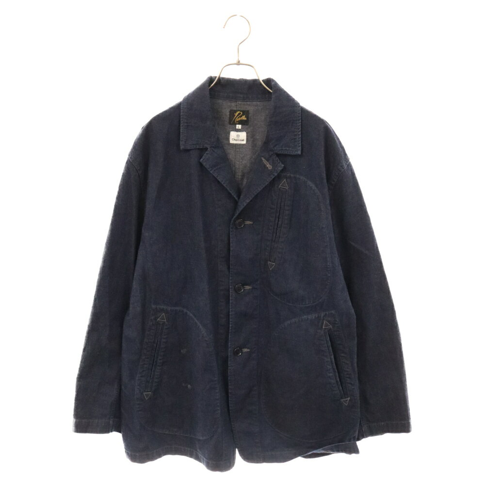 Needles(ニードルス) サイズ:L Charcoal Denim Jacket チャコールデニムジャケット インディゴ DI961【中古】【程度B】【カラーブルー】【取扱店舗BRING渋谷ANNEX店】