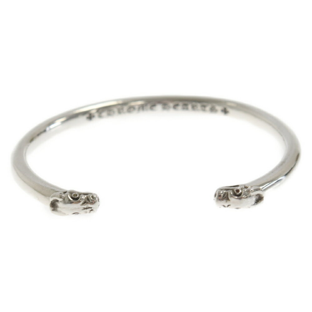 CHROME HEARTS(クロムハーツ) BANGLE DOUBLE DOG ダブルドッグ バングル シルバー アフター4Pストーンカスタム【中古】【程度B】【カラーシルバー】【取扱店舗BRING札幌店】