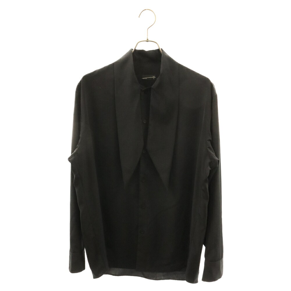 LAD MUSICIAN(ラッドミュージシャン) サイズ:42 BOW COLLAR BIG SHIRT バウ カラー ビッグ長袖シャツ ブラック 2223-104【中古】【程度B】【カラーブラック】【オンライン限定商品】