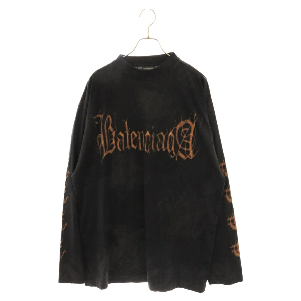 BALENCIAGA(バレンシアガ) サイズ:1 23SS デストロイ加工ヘビーメタル長袖カットソー 739783 T0VE1 ブラック【中古】【程度B】【カラーブラック】【取扱店舗新宿】