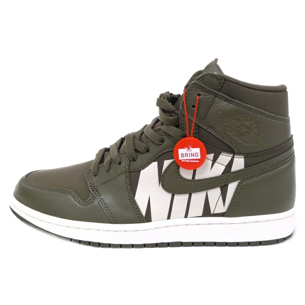 NIKE(ナイキ) サイズ:28.0cm AIR JORDAN 1 RETRO HIGH OG 555088-300 エアジョーダン1 オリーブキャンバス ハイカットスニーカー US10/28cm カーキ【中古】【程度A】【カラーグリーン】【取扱店舗新宿】