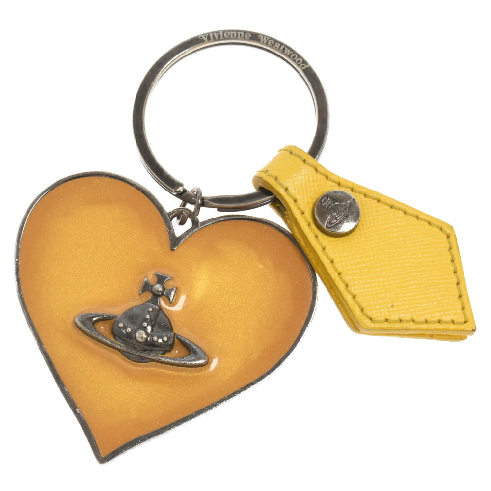 Vivienne Westwood(ヴィヴィアンウエストウッド) MIRROR HEART GADGET ミラー ハート ガーデッド キーリング キーホルダーイエロー 82030008【中古】【程度B】【カラーイエロー】【オンライン限定商品】