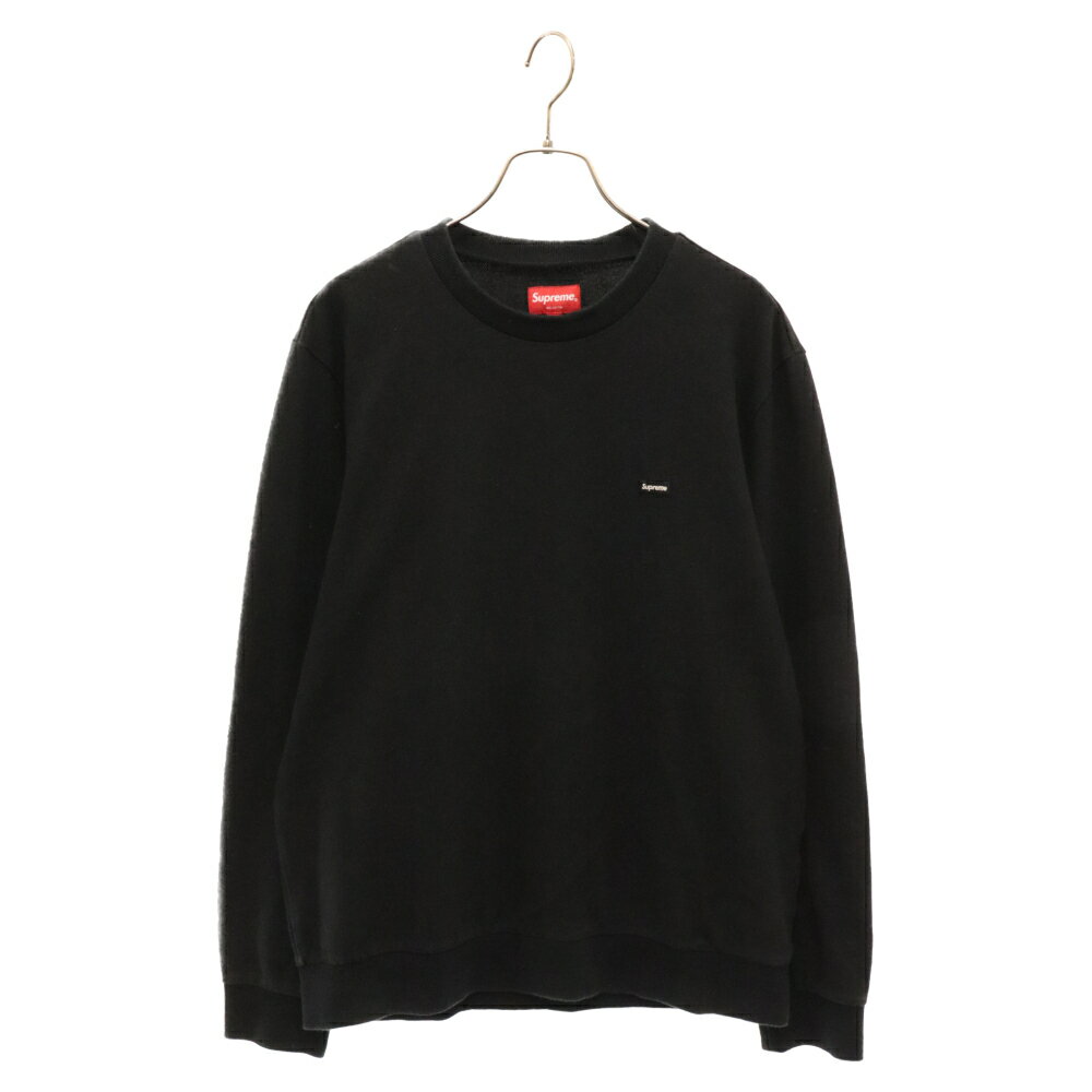 SUPREME(シュプリーム) サイズ:M 16AW Small Box Pique Crewneck スモールボックスロゴ ピケ 長袖Tシャツ カットソー ブラック【中古】【程度B】【カラーブラック】【取扱店舗原宿】