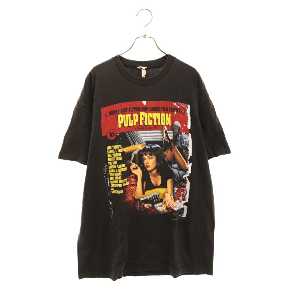 VINTAGE(ヴィンテージ) サイズ:L 90S VINTAGE PULP FICTION パルプフィクション ウィンターランド プリントTシャツ 半袖カットソー ブラック【中古】【程度B】【カラーブラック】【取扱店舗AWESOME原宿店】