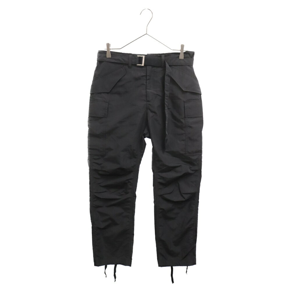 Sacai(サカイ) サイズ:2 24SS Taffeta Pants チノカーゴパンツ ブラック レディース 24-03403M【中古】【程度B】【カラーブラック】【取扱店舗BRING京都河原町店】