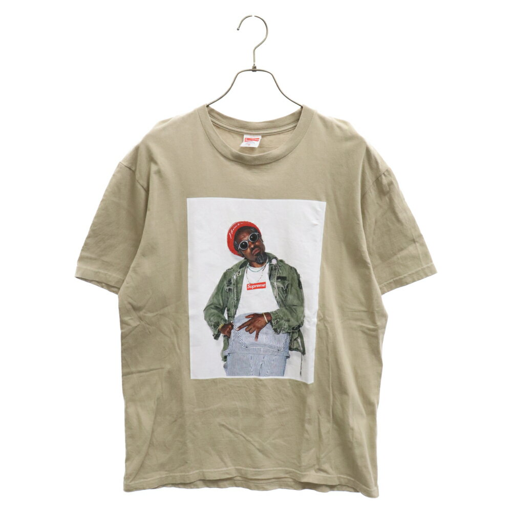 SUPREME(シュプリーム) サイズ:M 22AW Andre 3000 Tee アンドレ 3000 フォトプリント 半袖Tシャツ カットソー ベージュ【中古】【程度A】【カラーベージュ】【取扱店舗BRINGアメリカ村店】