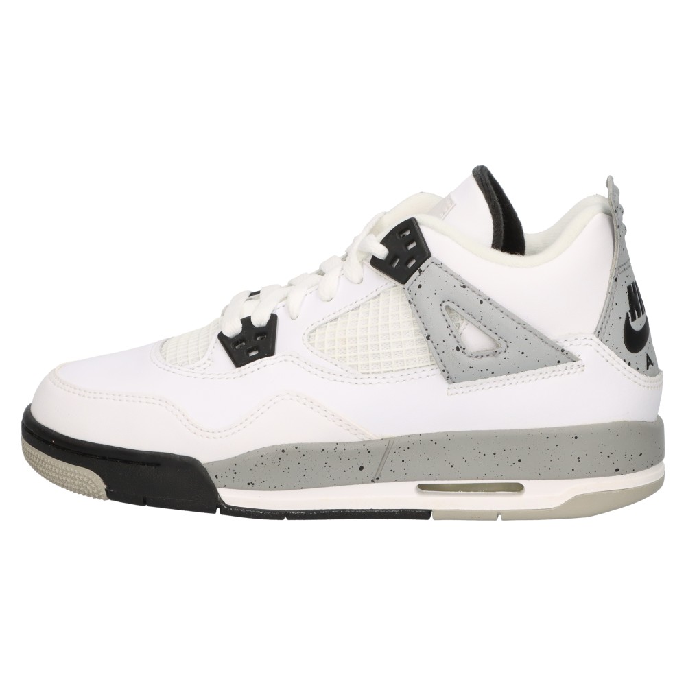 NIKE(ナイキ) サイズ:24.0cm 2016 AIR JORDAN 4 RETRO OG WHITE CEMENT 840606-192 エアジョーダン 4 レトロ ホワイトセメント ハイカットスニーカーシューズ ホワイト US5.5Y/24.0cm【中古】【程度A】【カラーホワイト】【オンライン限定商品】