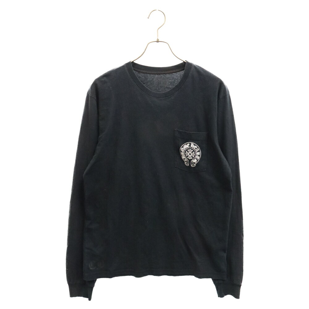 CHROME HEARTS(クロムハーツ) サイズ:L Los Angeles Horseshoe L/S Tee ロサンゼルス限定 ホースシュー ロングスリーブTシャツ 長袖カットソー ブラック【中古】【程度B】【カラーブラック】【取扱店舗BRING福岡天神店】