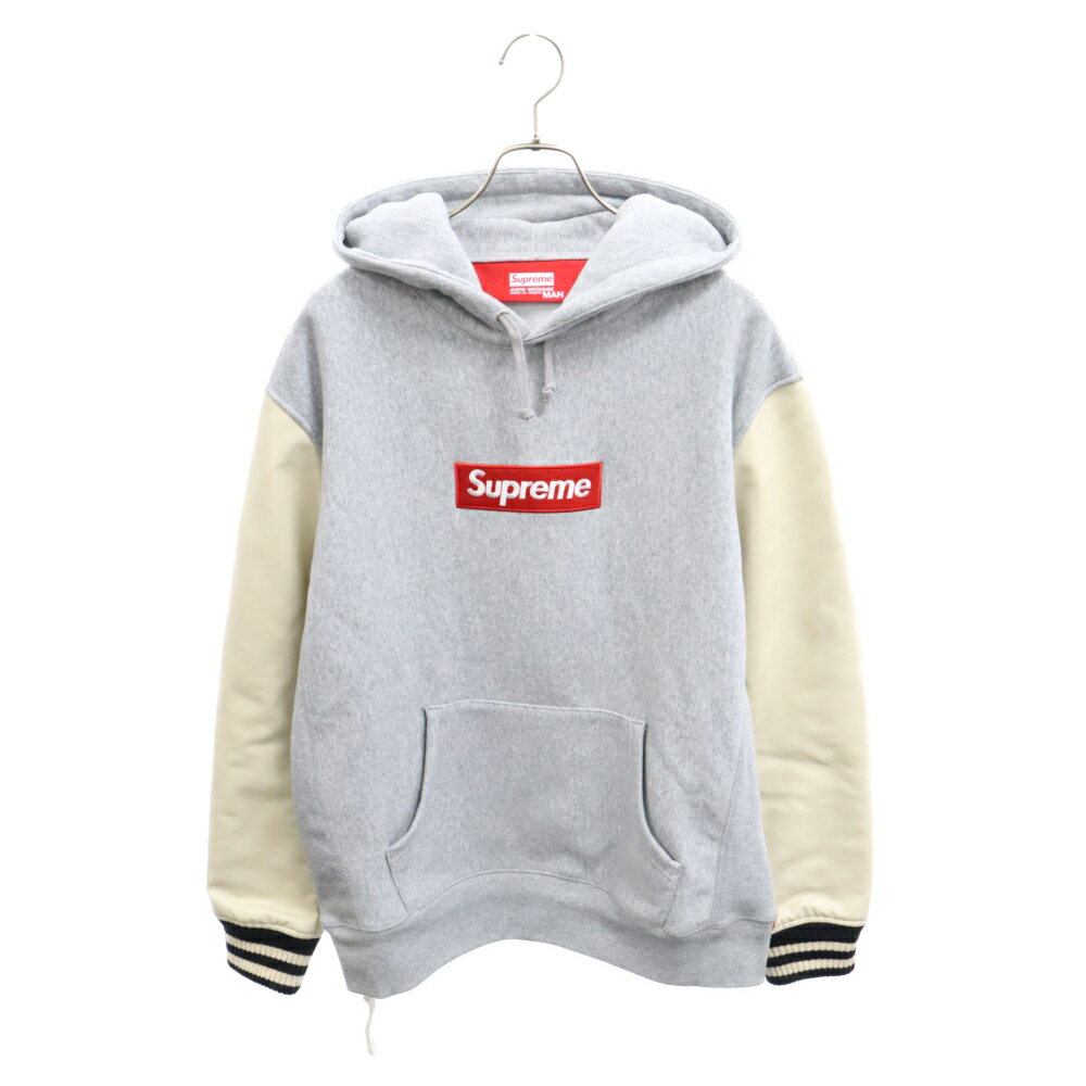 SUPREME(シュプリーム) サイズ:M 21AW×JUNYA WATANABE COMME des GARCONS MAN Box Logo Hoodie Customize SUP-FW21-268 ジュンヤ ワタナベ コムデギャルソン マン プルオーバーパーカー【中古】【程度A】【カラーグレー】【取扱店舗BRING札幌店】