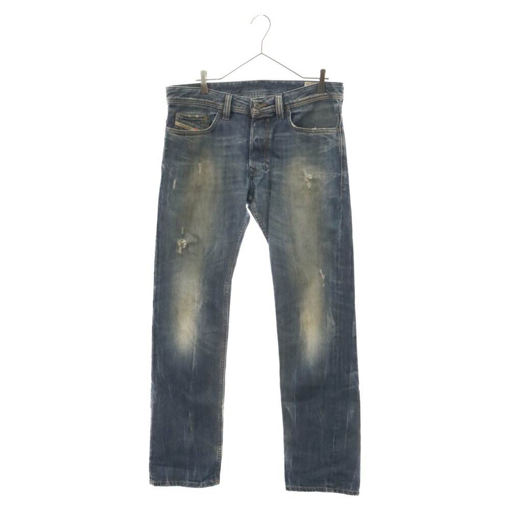 DIESEL(ディーゼル) サイズ:W32/L32 SAFADO Slim Straight Denim Pants スリム ストレート デニム パンツ 00T001008XP インディゴ【中古】【程度B】【カラーブルー】【オンライン限定商品】