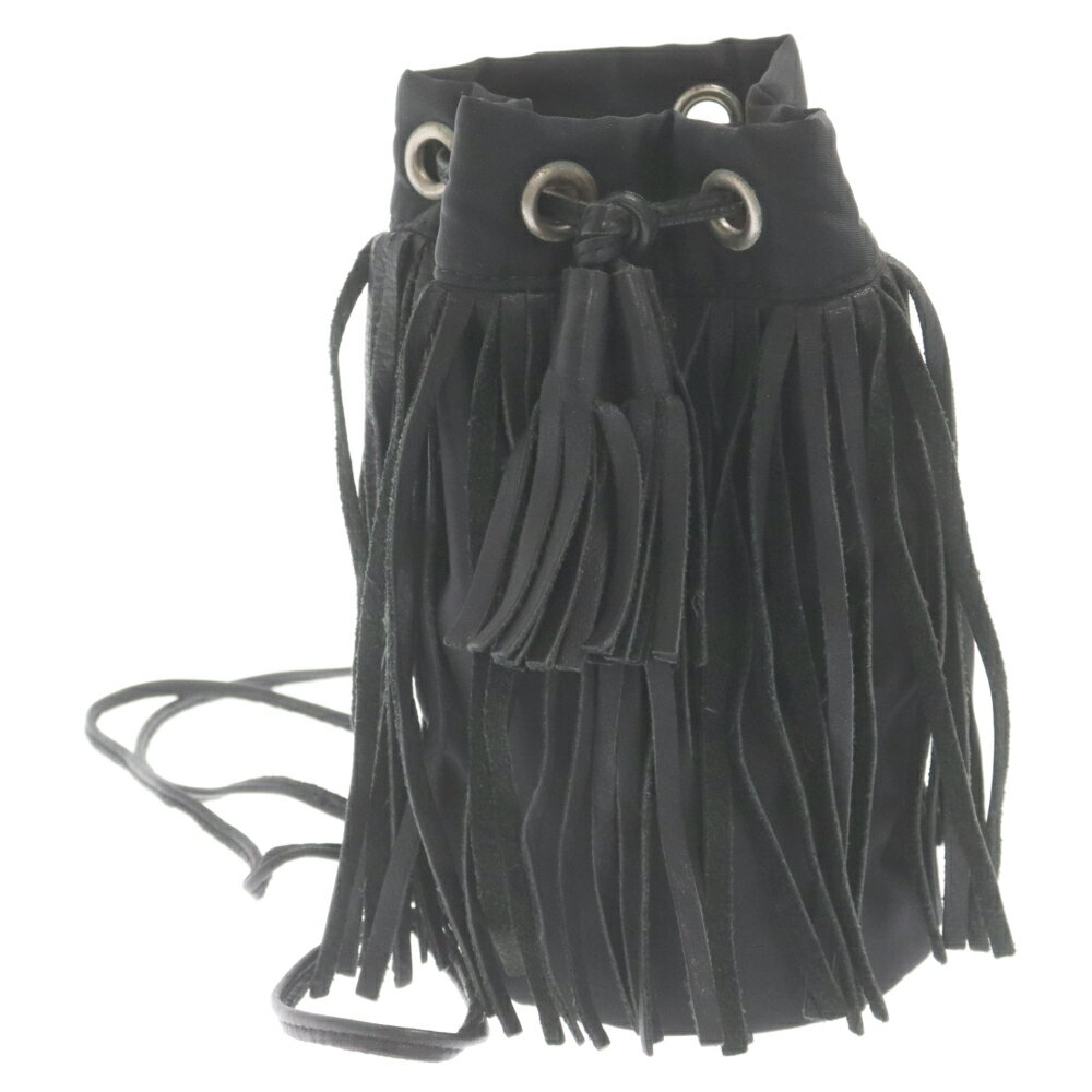 hobo(z[{[) COW LEATHER FRINGE DRAWSTRING BAG for ADAM ET ROPE JEU[ tW h[XgO V_[obO |[` ubN HB-BG3052yÁzyxBzyJ[ubNzyIC菤iz