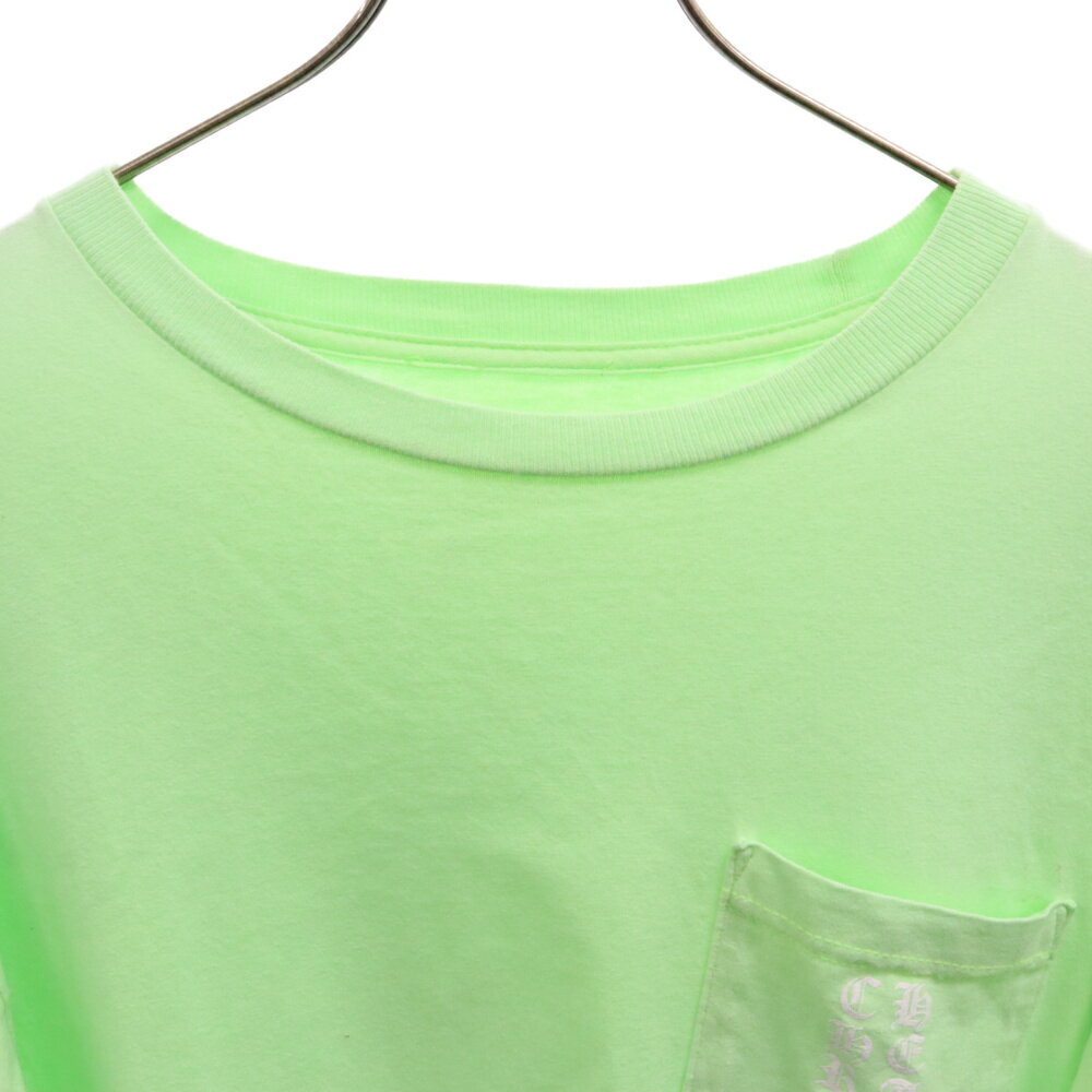 CHROME HEARTS(クロムハーツ) サイズ:L Flame Sleeve L/S Tee アームロゴ ロングスリーブ長袖Tシャツ ライム【中古】【程度B】【カラーグリーン】【取扱店舗BRING京都河原町店】