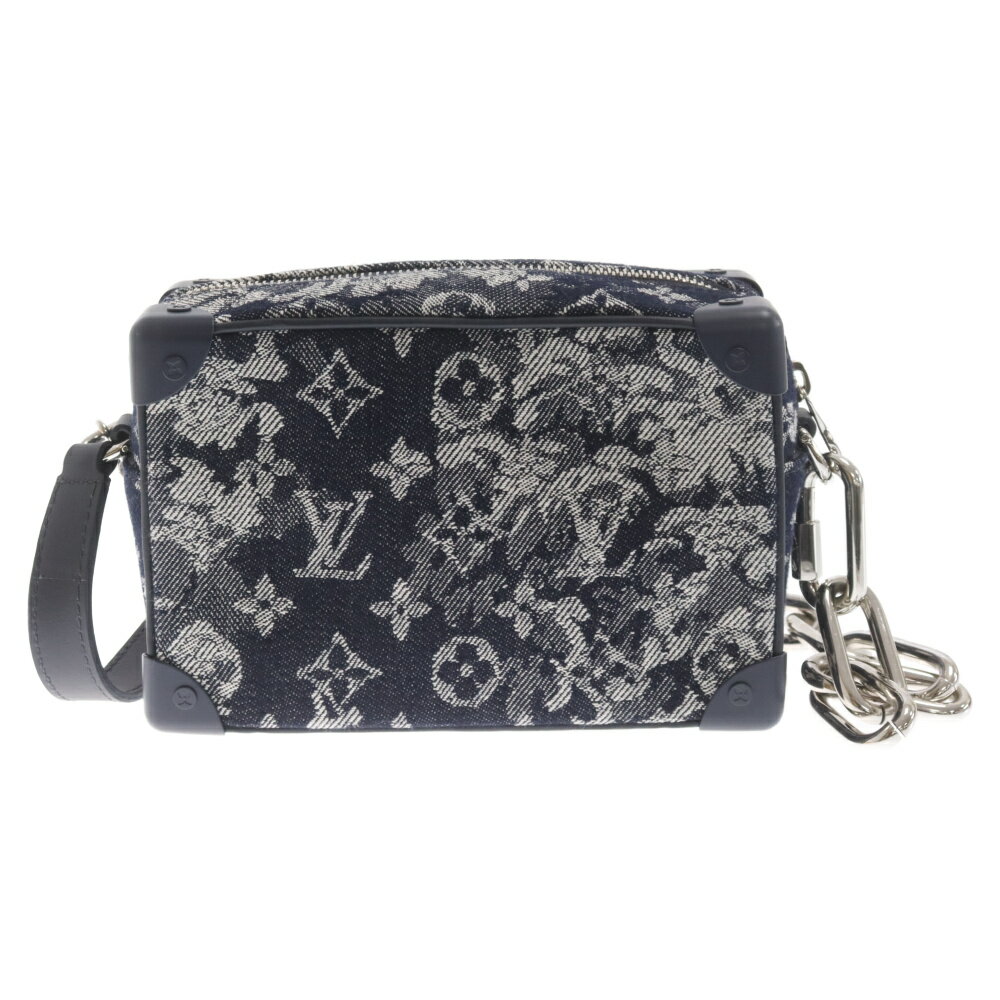 LOUIS VUITTON(ルイヴィトン) Monogram Tapestry Mini Soft Trunk M80033 モノグラムタペストリー ミニソフトトランク ショルダーバッグ ICチップ ネイビー【中古】【程度A】【カラーネイビー】【取扱店舗渋谷】