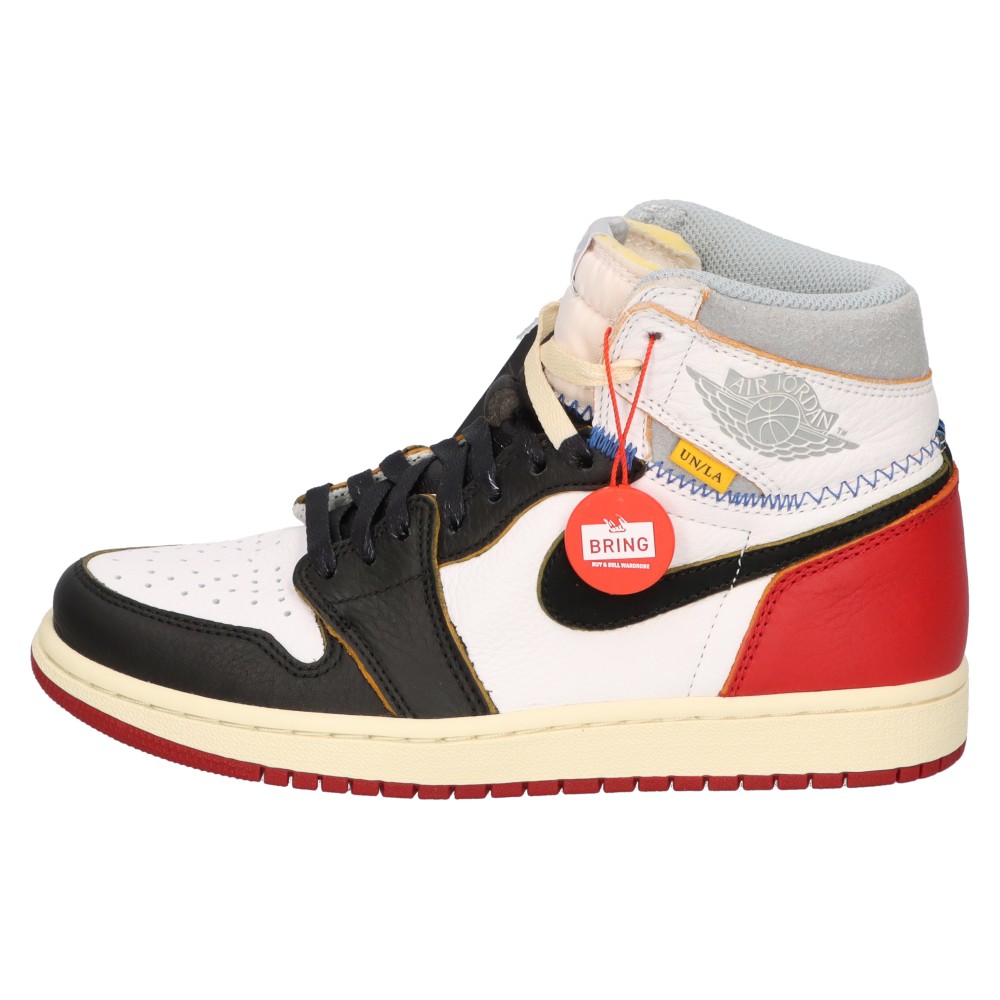 NIKE(ナイキ) サイズ:24.5cm ×UNION AIR JORDAN 1 RETRO HI NRG UNION BV1300-106 ユニオン エアジョーダン1 ハイカットスニーカー ホワイト/レッド US6.5/24.5cm【新古品/中古】【程度S】【カラーホワイト】【取扱店舗BRING KICKS】