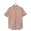 ESTNATION(エストネーション) サイズ:XL オックスフォードボタンダウン半袖シャツ ピンク 21-234-10-050143【中古】【程度B】【カラー...