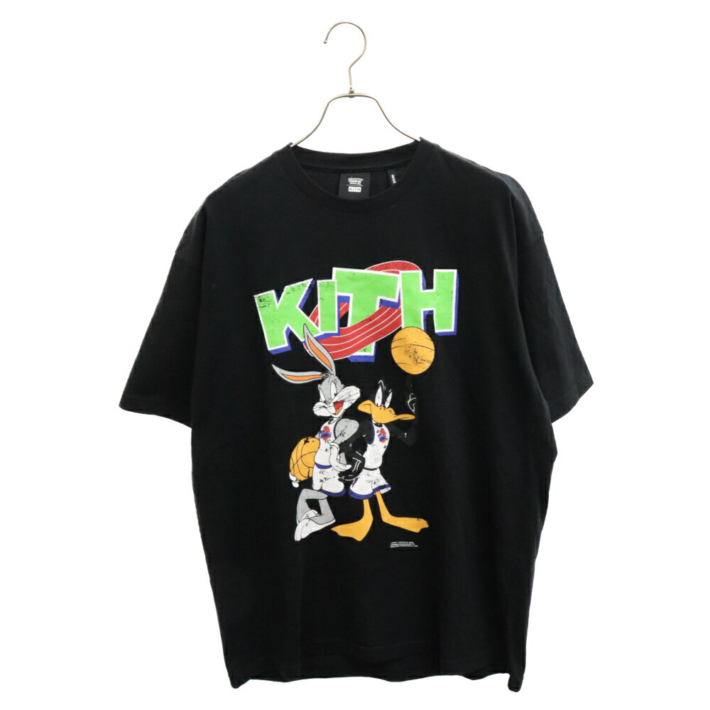 楽天ブランド買取・販売　BRINGKITH（キス） サイズ:XL 20SS x Looney Tunes KithJam Vintage Tee × ルーニー トゥーンズ キスジャム ヴィンテージ加工 半袖Tシャツ カットソー ブラック【新古品/中古】【程度S】【カラーブラック】【取扱店舗BRING KICKS】