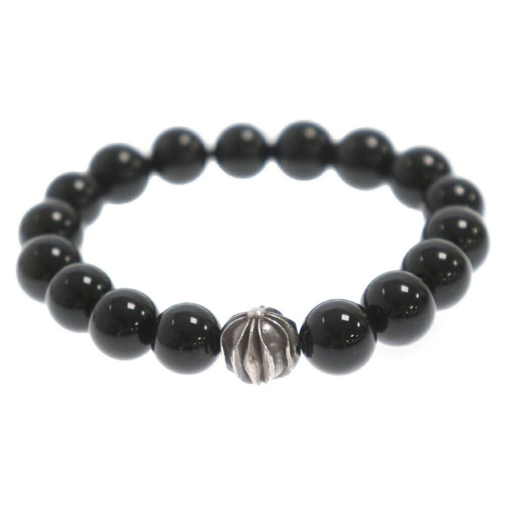 CHROME HEARTS(クロムハーツ) BEAD 10mmビーズブレス クロスボールブラックビーズブレスレット【中古】【程度B】【カラーブラック】【取扱店舗BRING心斎橋店】