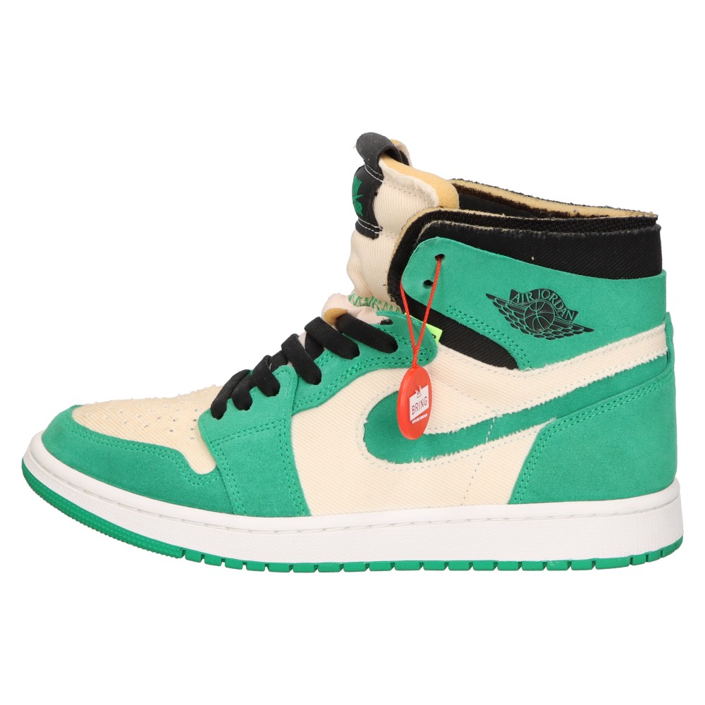 NIKE ナイキ サイズ:US8.5/26.5cm Air Jordan 1 High Zoom Air Comfort CT0978-300 エアジョーダン1 ハイ ズーム エア コンフォート ハイカットスニーカー グリーン/ホワイト US8.5/26.5cm【中…