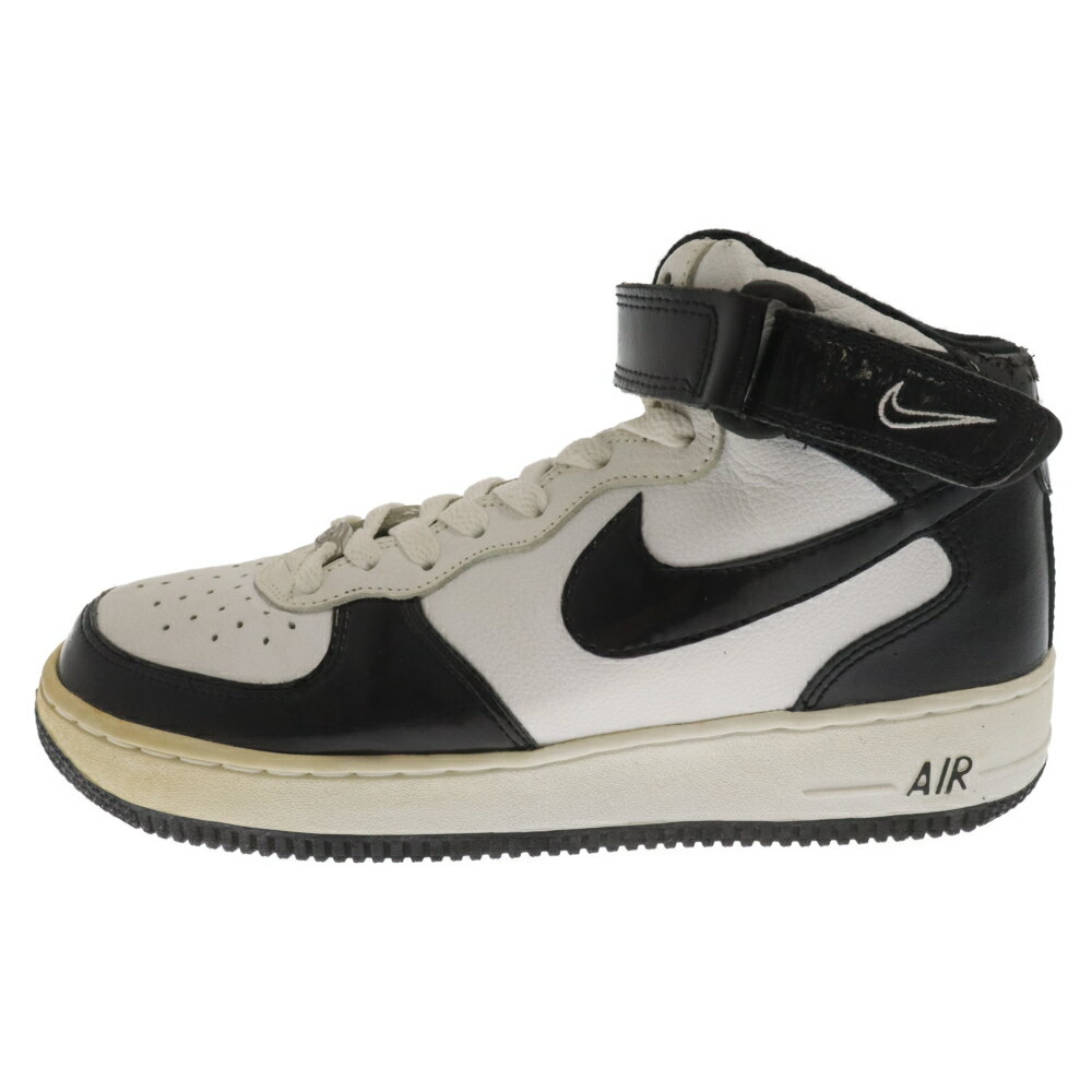 NIKE(ナイキ) サイズ:27.0cm 2001年製 AIR FORCE 1 MID B 624039-101 エアフォース1 ミッドB ミッドカットスニーカー ブラック/ホワイト US9/27.0cm【中古】【程度A】【カラーブラック】【オンライン限定商品】