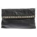 CHROME HEARTS(クロムハーツ) CLUTCH BAG W/PYRAMID STUDS ピラミッドスタッズクラッチバッグ レザー ブラック【中古】【程度B】【カラーブラック】【取扱店舗原宿】(4)