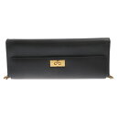 BALENCIAGA(バレンシアガ) Money Clutch 722060 チェーンロングポーチ レザークラッチバッグ ブラック【中古】【程度A】【カラーブラ...