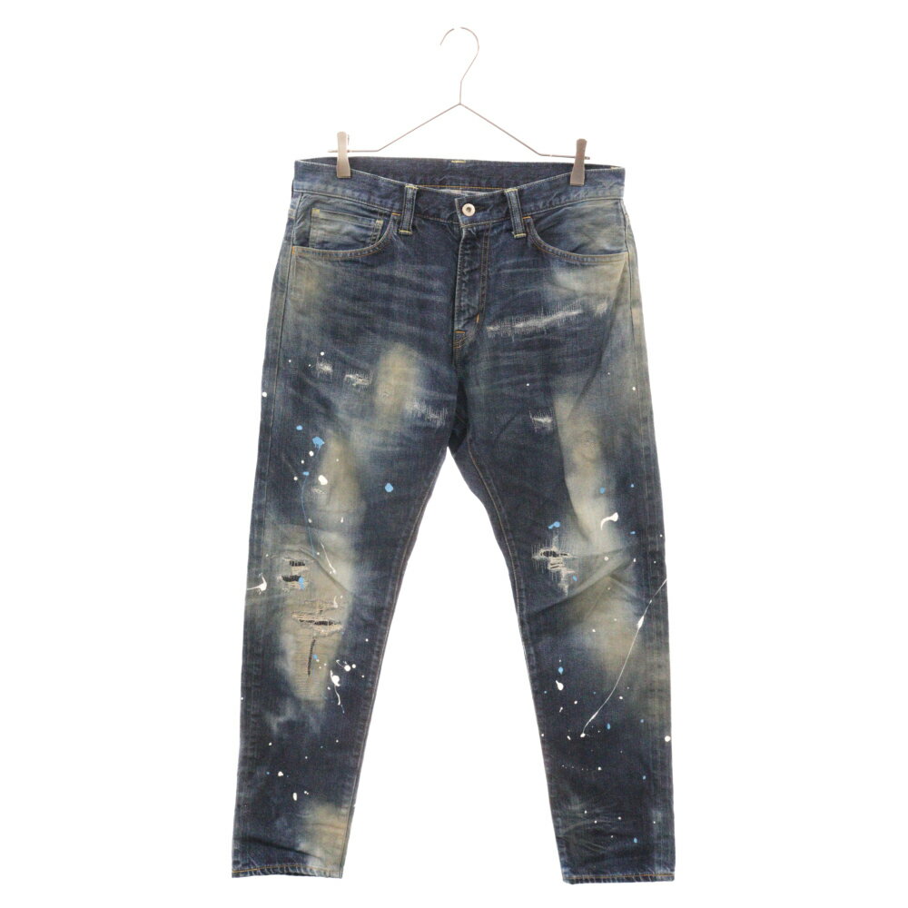SEQUEL - SQ-24AW-PT-09 x FRAGMENT DAMAGE DENIM PANTS INDIGO SEQUEL - SQ-24AW-PT-09 x FRAGMENT DAMAGE DENIM PANTS INDIGO
