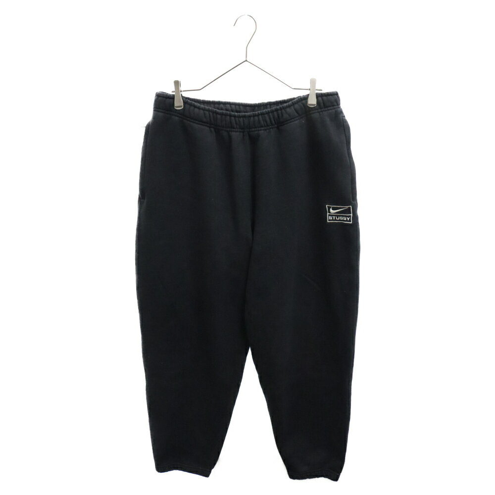 STUSSY(ステューシー) サイズ:L × Nike NRG Washed Fleece Pant DN4030-010 ×NRG ウォッシュドフリースパンツ フロントロゴ ブラック【新古品/中古】【程度S】【カラーブラック】【取扱店舗名古屋】