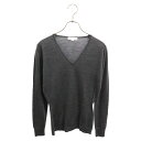 JOHN SMEDLEY(ジョンスメドレー) サイズ:S Vネック ウール ニット 長袖セーター グレー レディース【中古】【程度A】【カラーグレー】【オンライ...