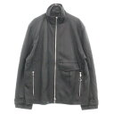 HERMES(エルメス) サイズ:48 24SS カーフスキン ジップアップ レザージャケット ブラック【中古】【程度B】【カラーブラック】【オンライン限定商品...