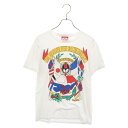 REVOLVER(リボルバー) サイズ:M プリント クルーネック 半袖Tシャツ ホワイト【中古】【程度C】【カラーホワイト】【取扱店舗BRING福岡天神店】
