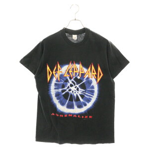 VINTAGE(ヴィンテージ) サイズ:XL 90s DEF LEPPARD ADRENALIZE THE 7-DAYS WEEKEND TOUR TEE デフレパード 両面プリント半袖Tシャツ カットソー ブラック ヴィンテージ【中古】【程度B】【カラーブラック】【取扱店舗BRING京都河原町店】