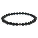 CHROME HEARTS(クロムハーツ) サイズ:6mm 6mm BEAD ビーズ ブレスレット シルバー/ブラック【中古】【程度B】【カラーシルバー】【取扱...