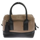 Kate Spade(ケイトスペード) レザー バイカラー 2WAY ショルダーバッグ ハンドバッグ ベージュ/ブラック mag20024【中古】【程度B】【カ...