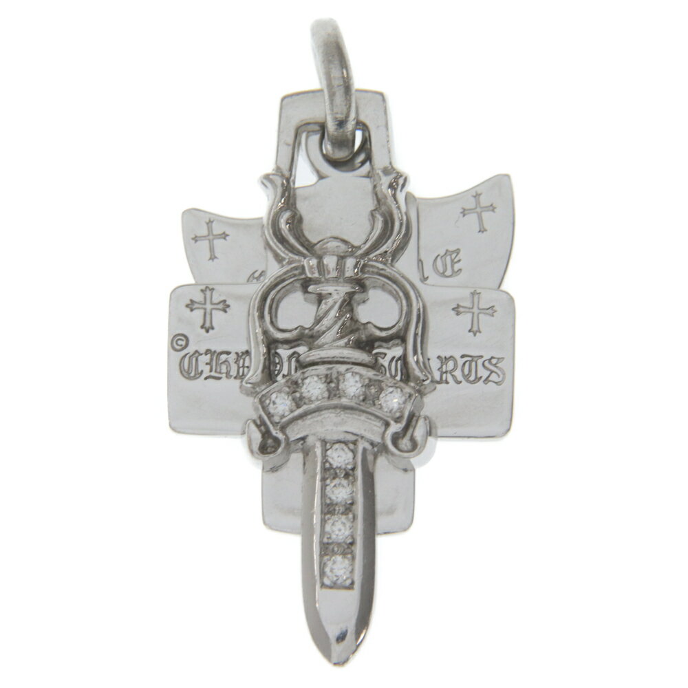 CHROME HEARTS(クロムハーツ) 18K 3TRINKETS P D 18Kスリートリンケッツ PAVEダイヤ ホワイトゴールド ネックレストップ【中古】【程度B】【カラーシルバー】【取扱店舗BRING心斎橋店】