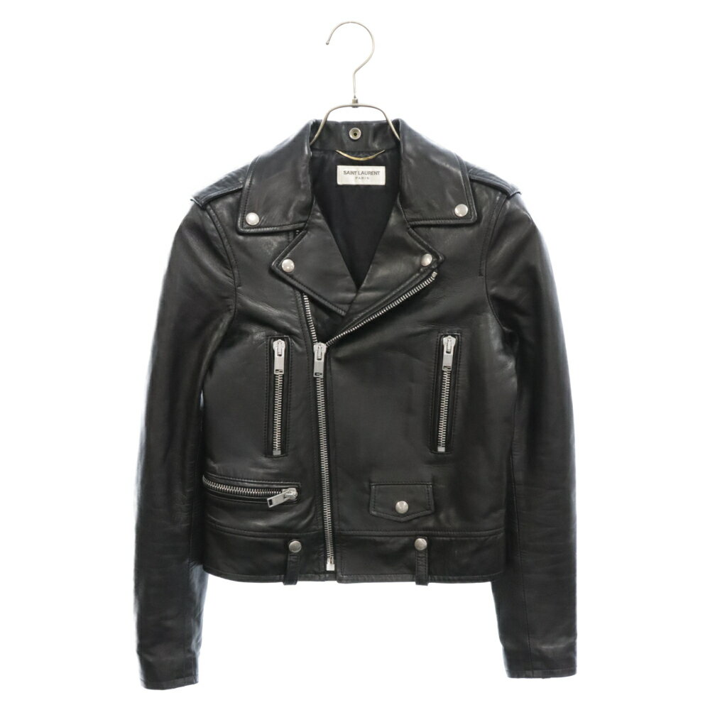 SAINT LAURENT PARIS(サンローランパリ) サイズ:34 エディ期 L01 バイカージャケット ラムレザーダブルライダース 369615 Y5JA2 ブラック レディース【中古】【程度A】【カラーブラック】【取扱店舗新宿】のサムネイル