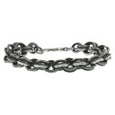CHROME HEARTS(クロムハーツ) サイズ:2 2 DOUBLE B RING ダブルBリング シルバーブレスレット【中古】【程度B】【カラーシルバー】...
