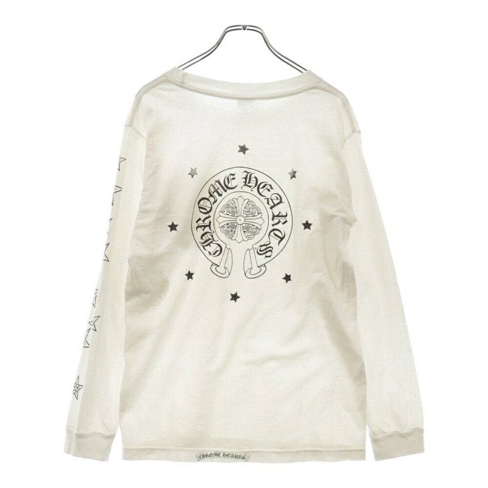 CHROME HEARTS(クロムハーツ) サイズ:S Malibu L/S Tee マリブ限定 バック ロゴプリント 長袖Tシャツ ホワイト【中古】【程度B】【カラーホワイト】【取扱店舗BRING梅田茶屋町店】
