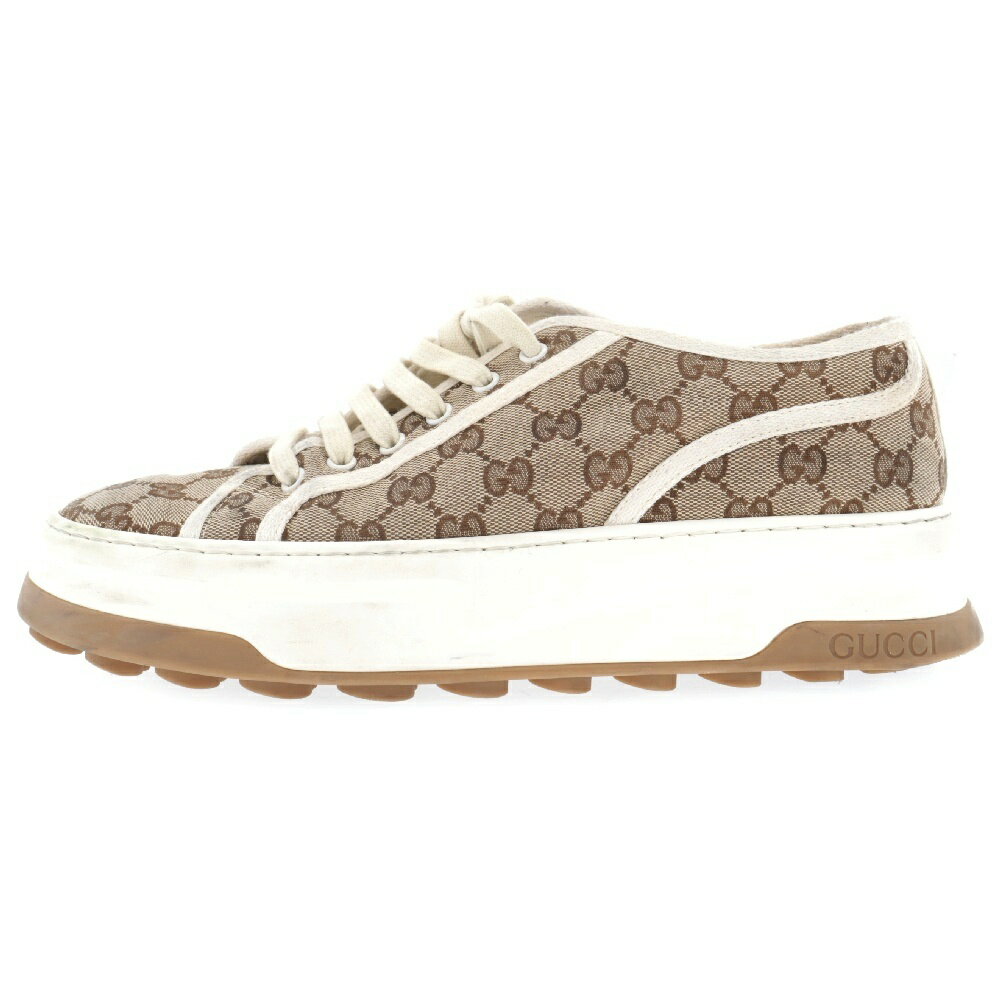 GUCCI(グッチ) サイズ:9 TENNIS 1977 GGキャンバス ローカットスニーカー ベージュ 745997【中古】【程度C】【カラーベージュ】【オンライン限定商品】のサムネイル