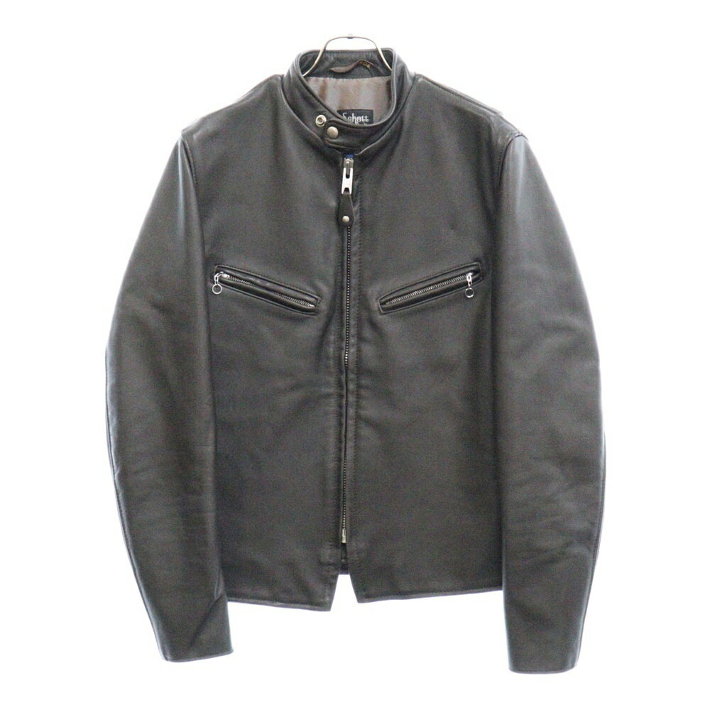 SCHOTT(ショット) サイズ:38 641XX 60S復刻 SINGLE RIDERS シングルレザーライダースジャケット カウレザー ブラウン 7009【中古】【程度A】【カラーブラウン】【オンライン限定商品】のサムネイル