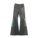 Rick Owens(リックオウエンス) サイズ:32 23SS SLIVERED BOOTCUT 切替ブーツカットデニムパンツ ブラック RR01C4301-COMBO1【新古品/中古】【程度S】【カラーブラック】【オンライン限定商品】