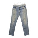 READY MADE(レディメイド) サイズ:30 ARTISANALE JEANS 再構築 ボタンフライ ダメージデニムパンツ インディゴ【中古】【程度B】【カラーブルー】【オンライン限定商品】