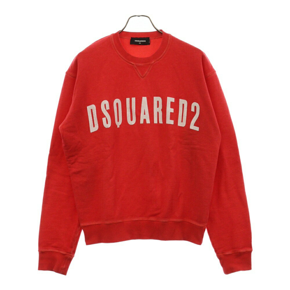 関税送込◆D SQUARED2◆Bloody Red Logo スウェット トレーナー DSQUARED2 赤 トレーナー L