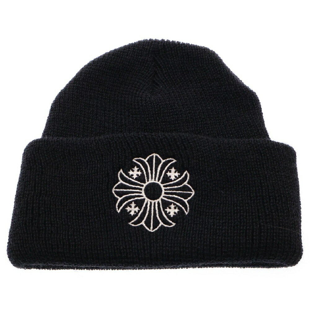 CHROME HEARTS(クロムハーツ) サイズ:OS WOOL WATCH CAP ウールワッチキャップ CHプラス刺繍ビーニーニット帽子 ニットキャップ ブラック【新古品/中古】【程度S】【カラーブラック】【取扱店舗原宿】のサムネイル