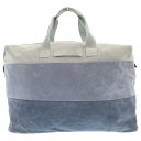 EMPORIO ARMANI(エンポリオアルマーニ) スウェードレザー ダッフルバッグ ブルー【中古】【程度B】【カラーブルー】【オンライン限定商品】