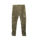【sale対象】TWILLMKT(ツイルマーケット) サイズ:30 ARMY GREEN ZIP&STRAP 3D CARGO TWILL PANTS アーミー...